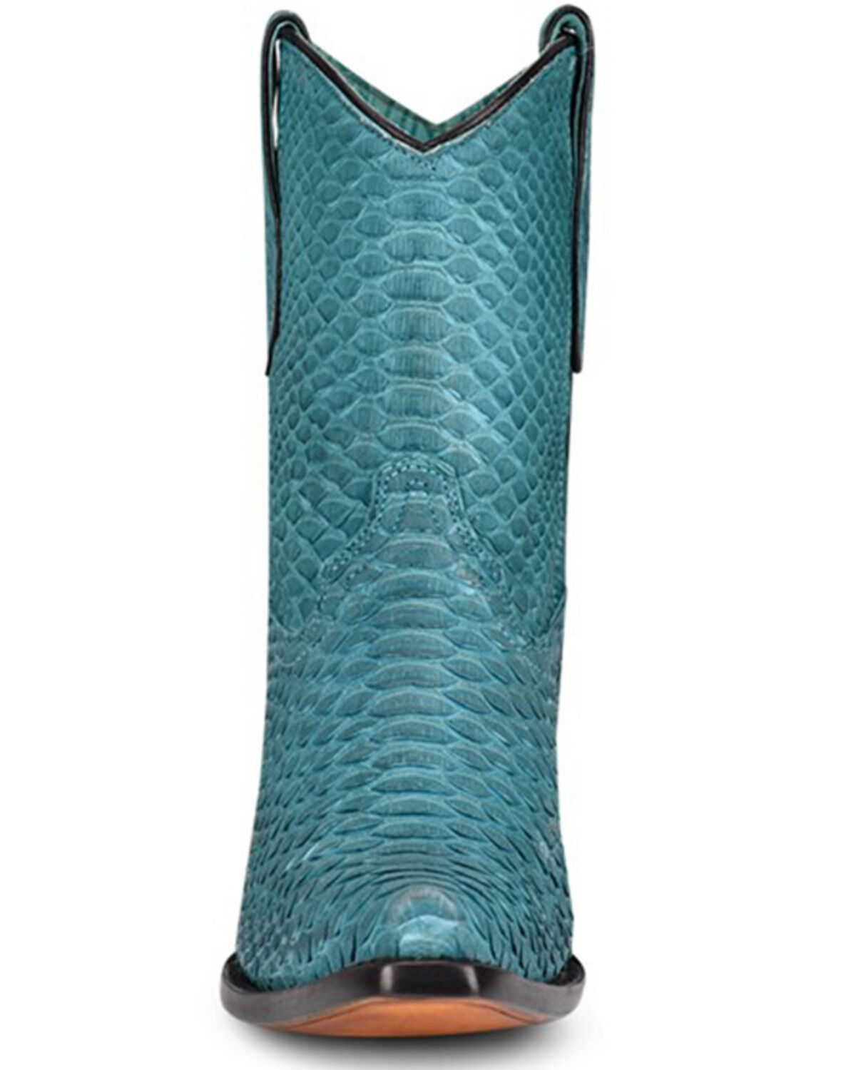 Image #3 - Corral Women's Turquoise Exotic Python Skin Western Boots - Snip Toe, Turquoise, hi-res