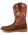 Image #3 - Hooey by Twisted X Girls' Floral Western Boots - Broad Square Toe, Red, hi-res
