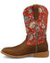 Image #3 - Hooey by Twisted X Girls' Floral Western Boots - Broad Square Toe , Red, hi-res