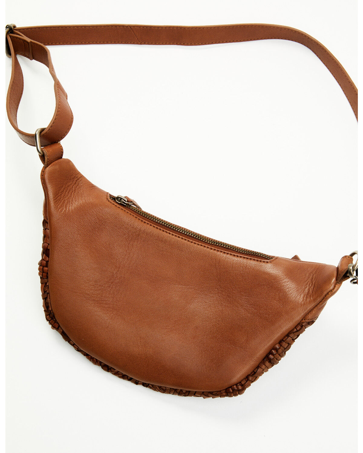 Image #4 - Shyanne Women's Western Heritage Woven Leather Sling Bag, Brown, hi-res