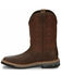 Image #3 - Justin Men's Boot Barn Exclusive Carbide Western Work Boots - Soft Toe, Brown, hi-res