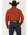 Image #4 - RANK 45&reg; Men's Rodeo Tech 2.0 Remming Solid Long Sleeve Stretch Performance Shirt, Rust Copper, hi-res