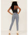 Image #3 - Daze Women's Medium Wash High Rise Deep Dive Slim Straight Jeans, Blue, hi-res