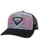 HOOey Women's Rope Like A Girl Southwestern Print Mesh-Back Ball Cap , Multi, hi-res