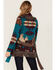 Image #4 - Idyllwind Women's River Run Southwestern Print Belted Cardigan, Blue, hi-res