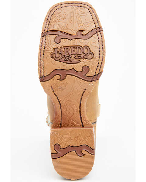 Image #7 - Laredo Women's Underlay Western Boots - Broad Square Toe , Blue/white, hi-res