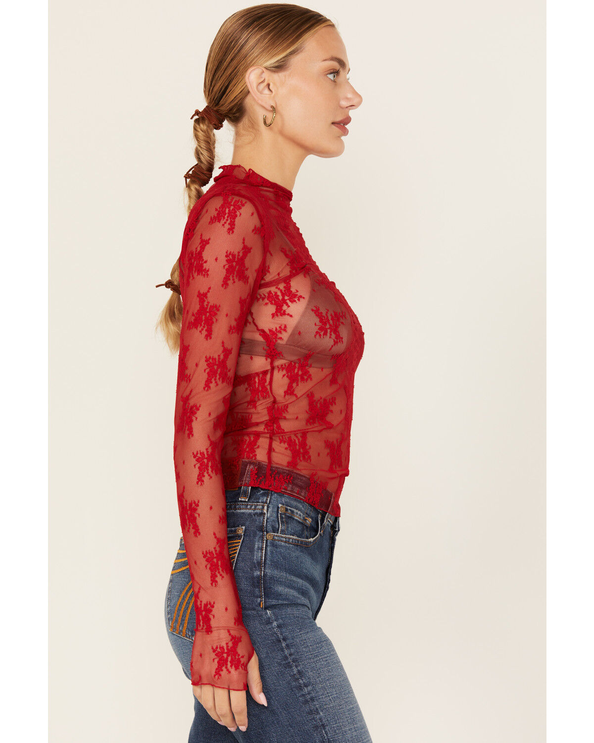 Image #2 - Free People Women's Lady Lux Layering Top, Red, hi-res