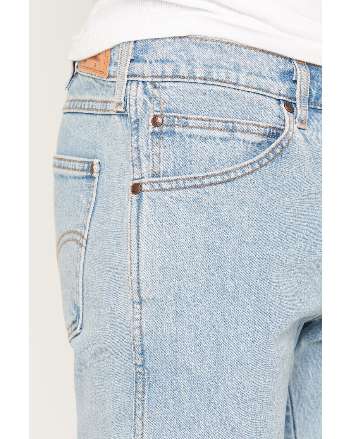 Image #2 - Levi's Men's 557 Back in the Saddle Light Wash Mid Rise Straight Stretch Denim Jeans, Light Wash, hi-res