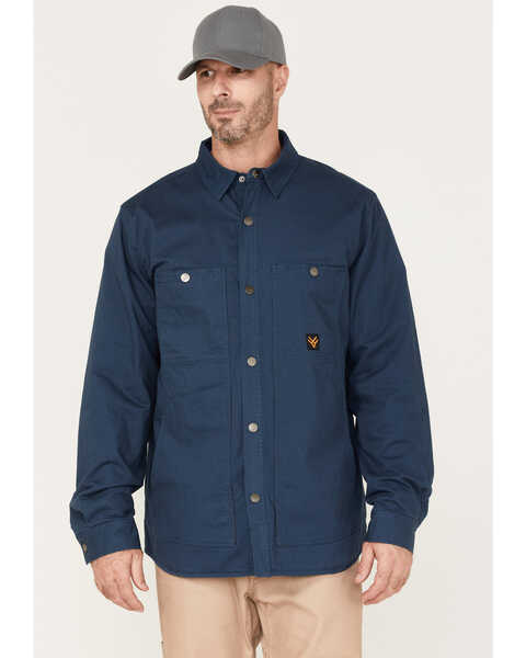 Image #1 - Hawx Men's Weathered Ripstop Snap Shirt Jacket - Big & Tall, Dark Blue, hi-res