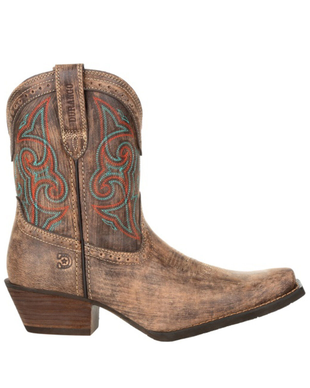 Image #2 - Durango Women's Driftwood Western Booties - Snip Toe, Brown, hi-res