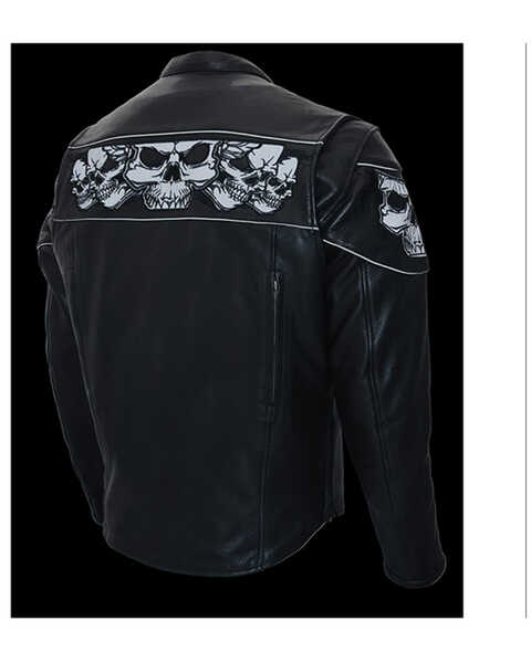 Image #3 - Milwaukee Leather Men's Crossover Scooter Cool-Tec Leather Motorcycle Jacket - 3X, Black, hi-res