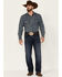 Wrangler 20X Men's Dusk Dark Wash Stretch Extreme Relaxed Straight Jeans , Blue, hi-res