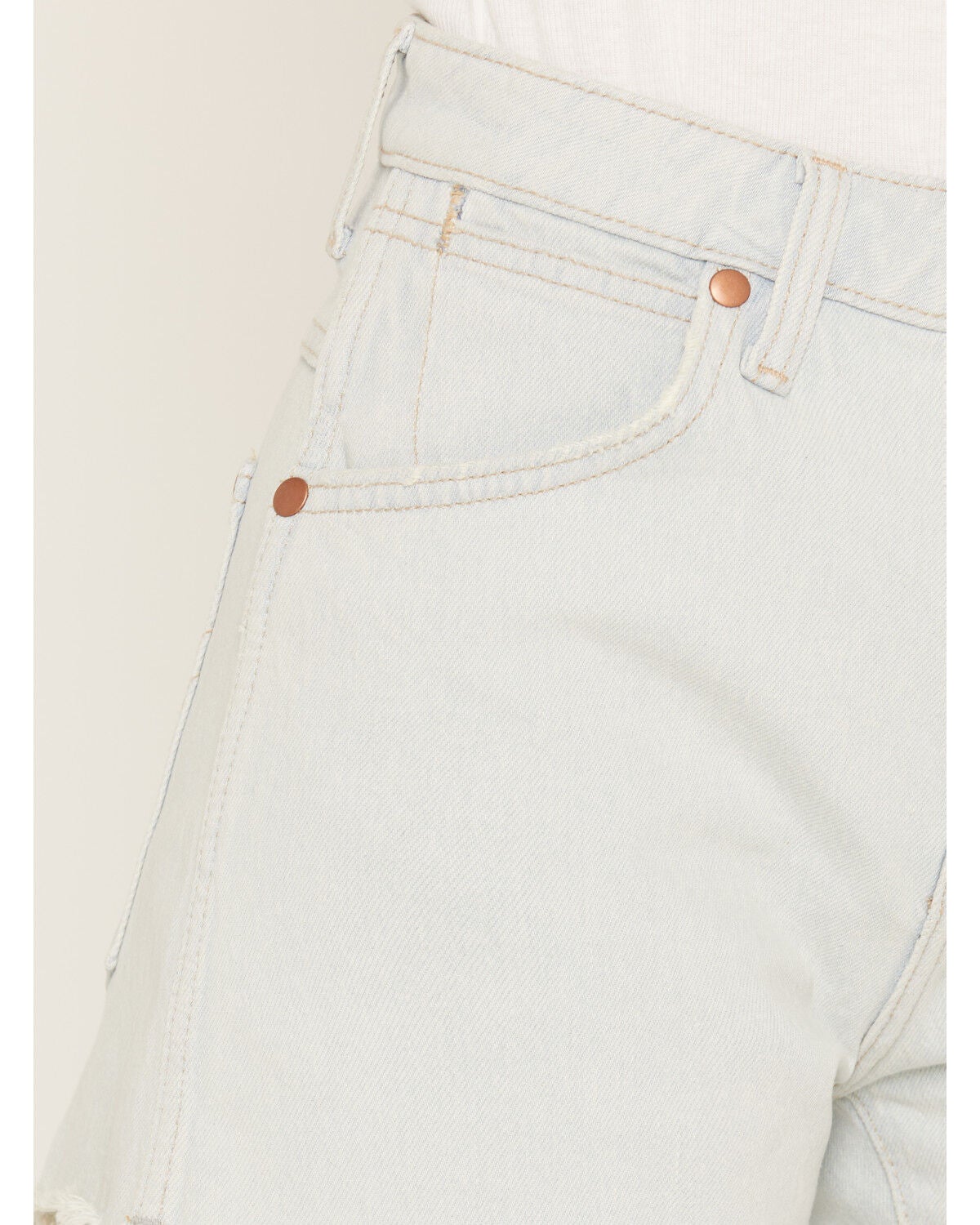 Image #2 - Wrangler Women's Sugar Light Wash High Rise Cowboy Stretch Denim Shorts, Light Wash, hi-res