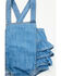 Image #2 - Wrangler Infant Girls' Ruffle Denim Overalls , Blue, hi-res