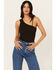 Image #1 - People of Leisure Women's Hollie One Shoulder Tank, Black, hi-res
