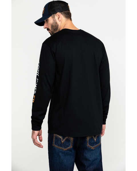 Image #2 - Cody James Men's FR Logo Long Sleeve Work Shirt - Tall , Black, hi-res