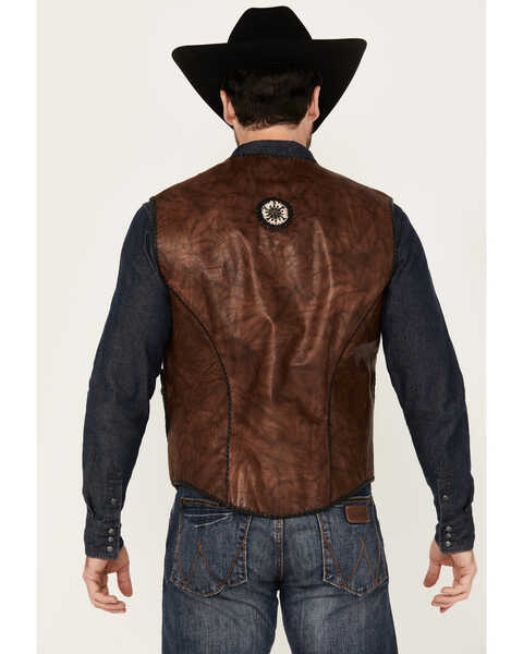 Image #4 - Kobler Leather Men's Lacing Zapata Vest , Dark Brown, hi-res