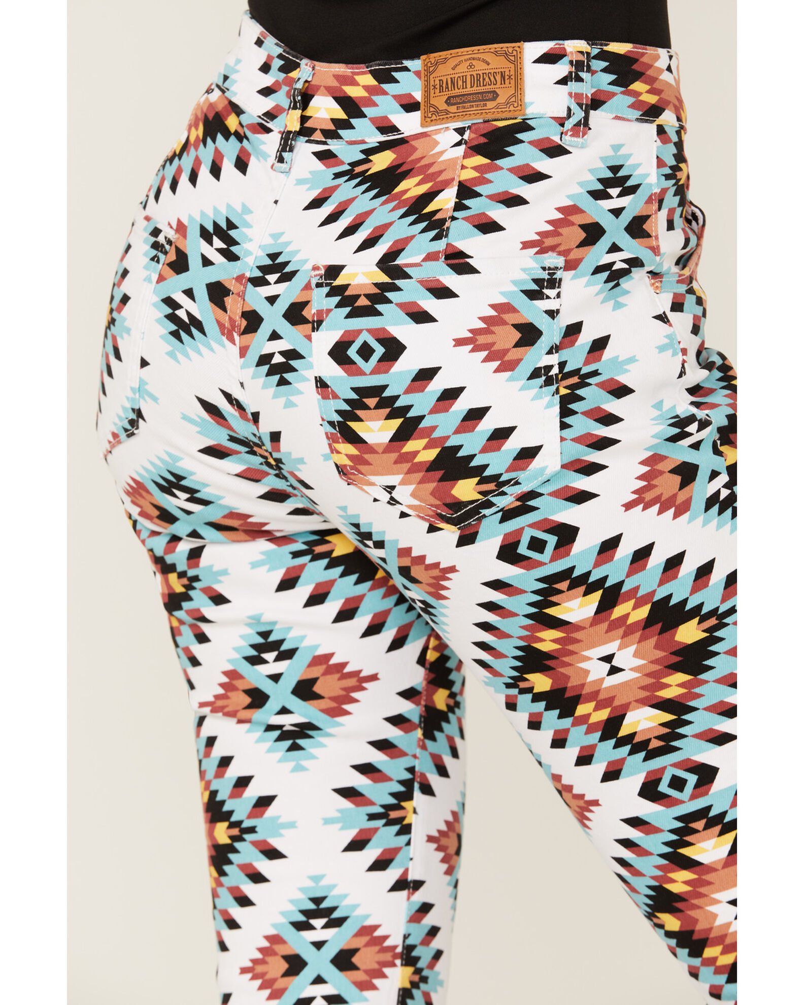 Image #4 - Ranch Dress'n Women's Santa Fe Southwestern Super Flare Jeans, , hi-res