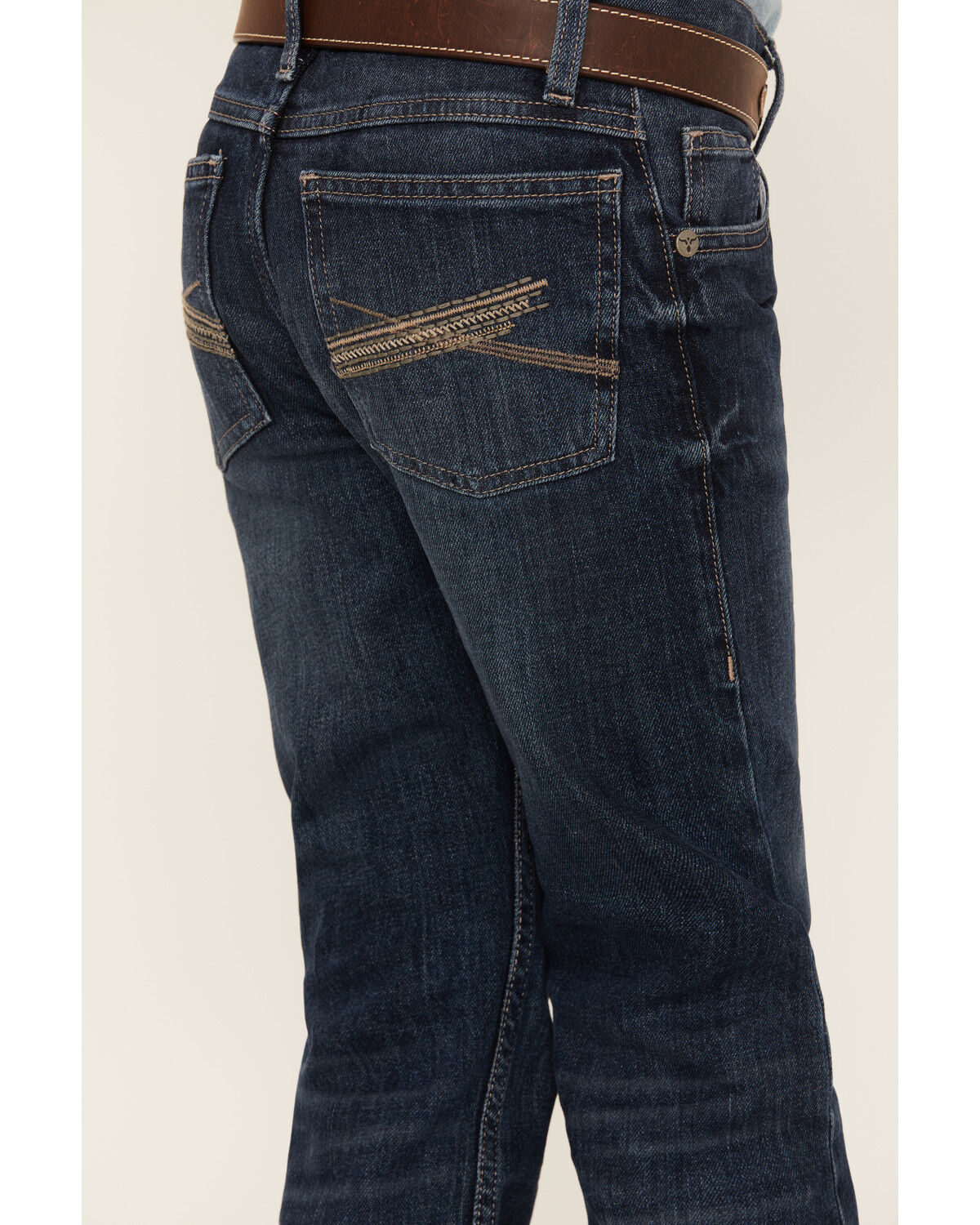 Image #4 - Wrangler 20X Boys' Dark Wash Slim Fit Vintage Bootcut Denim Jeans, Dark Wash, hi-res