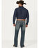 Image #1 - Rock & Roll Denim Men's Double Barrel Medium Vintage Wash Relaxed Bootcut Rigid Denim Jeans, Medium Wash, hi-res