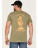 Wrangler Men's Heathered Yellowstone Dutton Ranch Graphic T-Shirt , Sage, hi-res