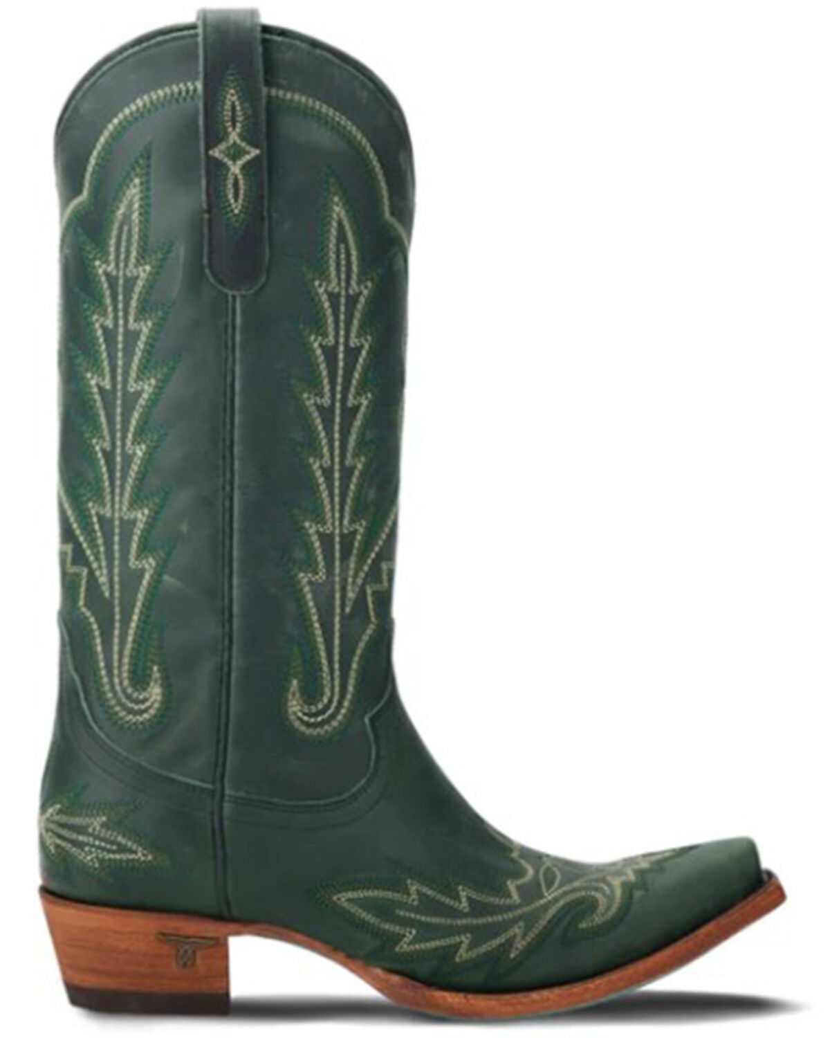 Image #2 - Lane Women's Lexington Western Boots - Snip Toe, Green, hi-res