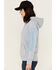 Image #2 - Carhartt Women's Rain Defender® Relaxed Fit Midweight Hooded Sweatshirt , Light Blue, hi-res