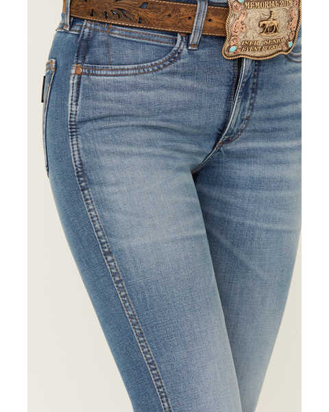 Image #2 - Wrangler Retro Women's Eliza Medium Wash High Rise Stretch Trouser Jeans , Medium Wash, hi-res