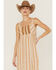 Image #2 - Angie Women's Stripe Tier Midi Dress, Yellow, hi-res