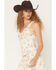 Image #1 - Shyanne Women's Western Conversation Print Lace Sleeveless Ruffle Tank Top, Cream, hi-res