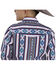 Image #2 - Roper Boys' Checotah Southwestern Striped Long Sleeve Pearl Snap Western Shirt, Grey, hi-res