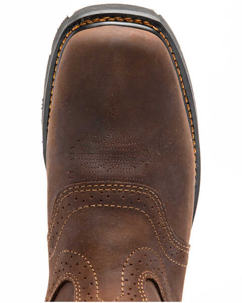 Image #6 - Cody James Men's Saddle Waterproof Western Work Boots - Soft Toe, Dark Brown, hi-res