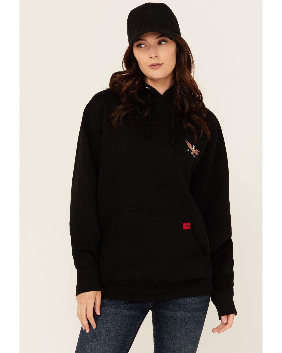Image #1 - Troll Co Women's Rosie Graphic Hoodie, Black, hi-res