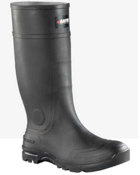 Image #1 - Baffin Men's Blackhawk (PLN) Waterproof Rubber Boots - Soft Toe, Black, hi-res
