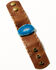 Image #1 - Shyanne Women's Monument Valley Blue Agate Leather Cuff Bracelet, Brown, hi-res