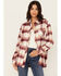 Image #1 - Idyllwind Women's Rendon Plaid Print Long Sleeve Snap Flannel, Pecan, hi-res