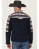 Image #4 - Hooey Men's Southwestern Print Color Block Softshell Jacket, Navy, hi-res