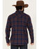 Image #4 - Moonshine Spirit Men's Fireland Dobby Plaid Print Long Sleeve Snap Western Shirt, Burgundy, hi-res