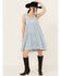 Image #1 - Roper Women's Sleeveless Embroidered Dress , Blue, hi-res