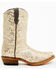 Tanner Mark Girls' Shimmer Western Boots - Broad Square Toe, Beige/khaki, hi-res