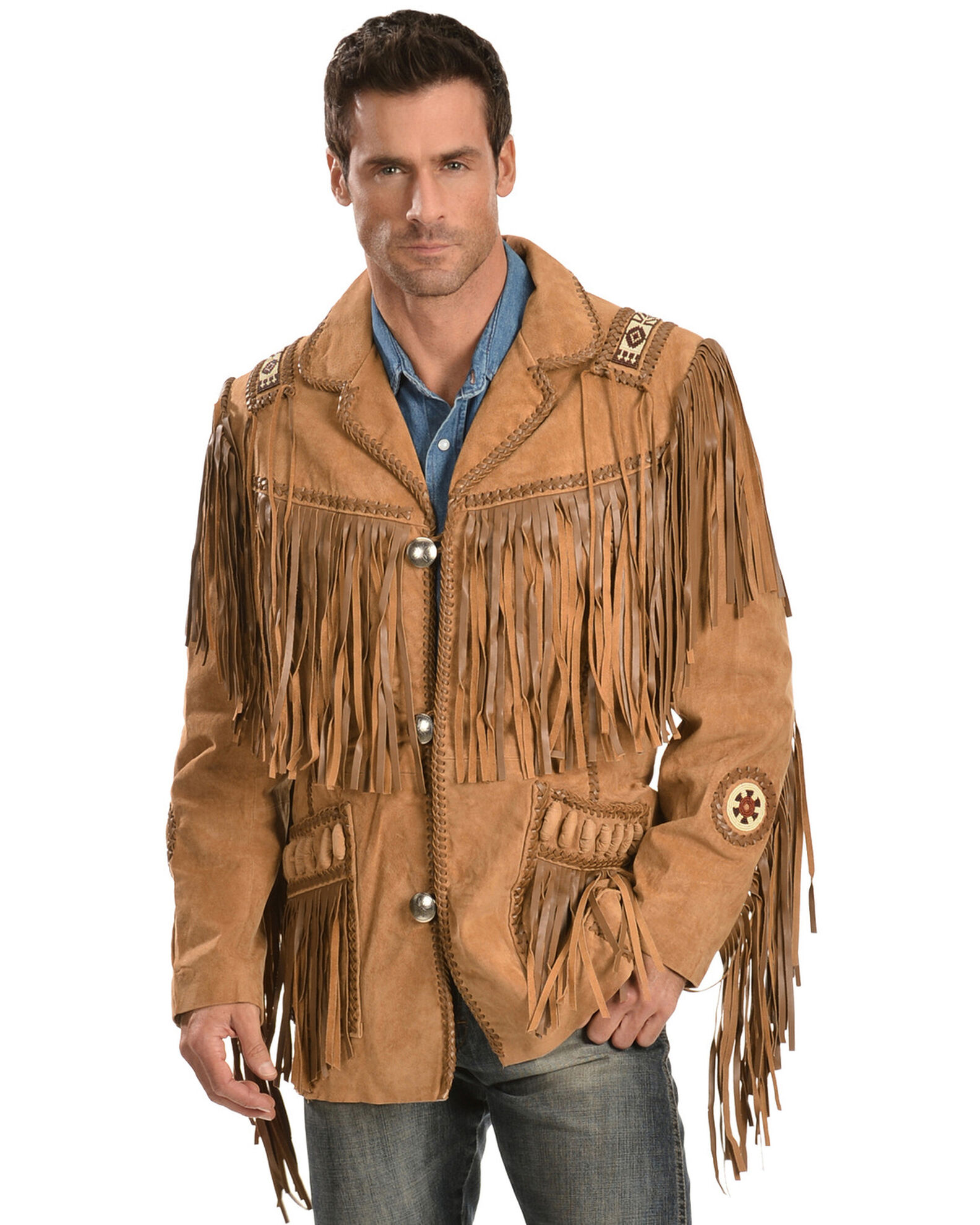 Scully Men's Fringed Suede Leather Coat - Tall | Sheplers