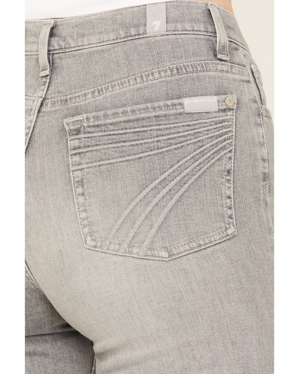 Image #2 - 7 For All Mankind Women's Closing Act High Rise Flare Stretch Denim Jeans, Grey, hi-res