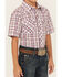 Roper Boys' Plaid Print Short Sleeve Western Pearl Snap Shirt, White, hi-res