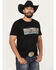 Image #1 - Cody James Men's Denim Patch Logo Short Sleeve Graphic Tee, Black, hi-res