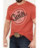 Cinch Men's Logo Short Sleeve Graphic T-Shirt, Heather Red, hi-res
