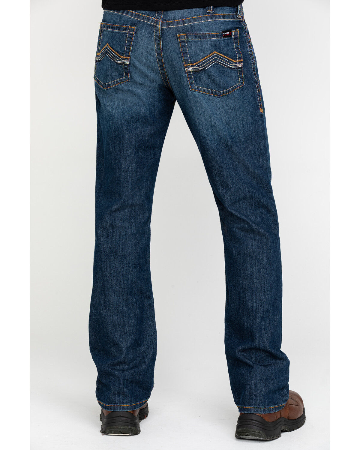 Image #1 - Ariat Men's FR M4 Jett Duralight Low Stretch Boot Work Jeans, Indigo, hi-res