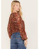 Idyllwind Women's McCoy Meshed Lace-Up Top, Brown, hi-res