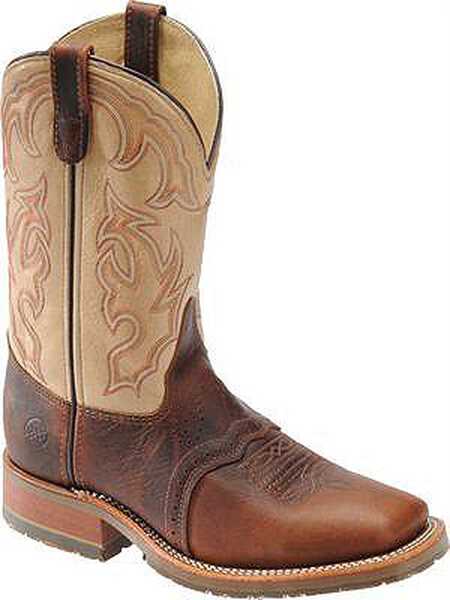 Image #1 - Double H Men's Ice Saddle Western Boots - Square Toe, Bison, hi-res
