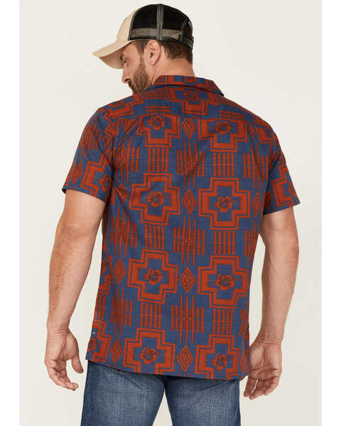 Image #4 - Pendleton Men's Hula Girl Tropical Print Short Sleeve Button-Down Western Shirt , Red, hi-res