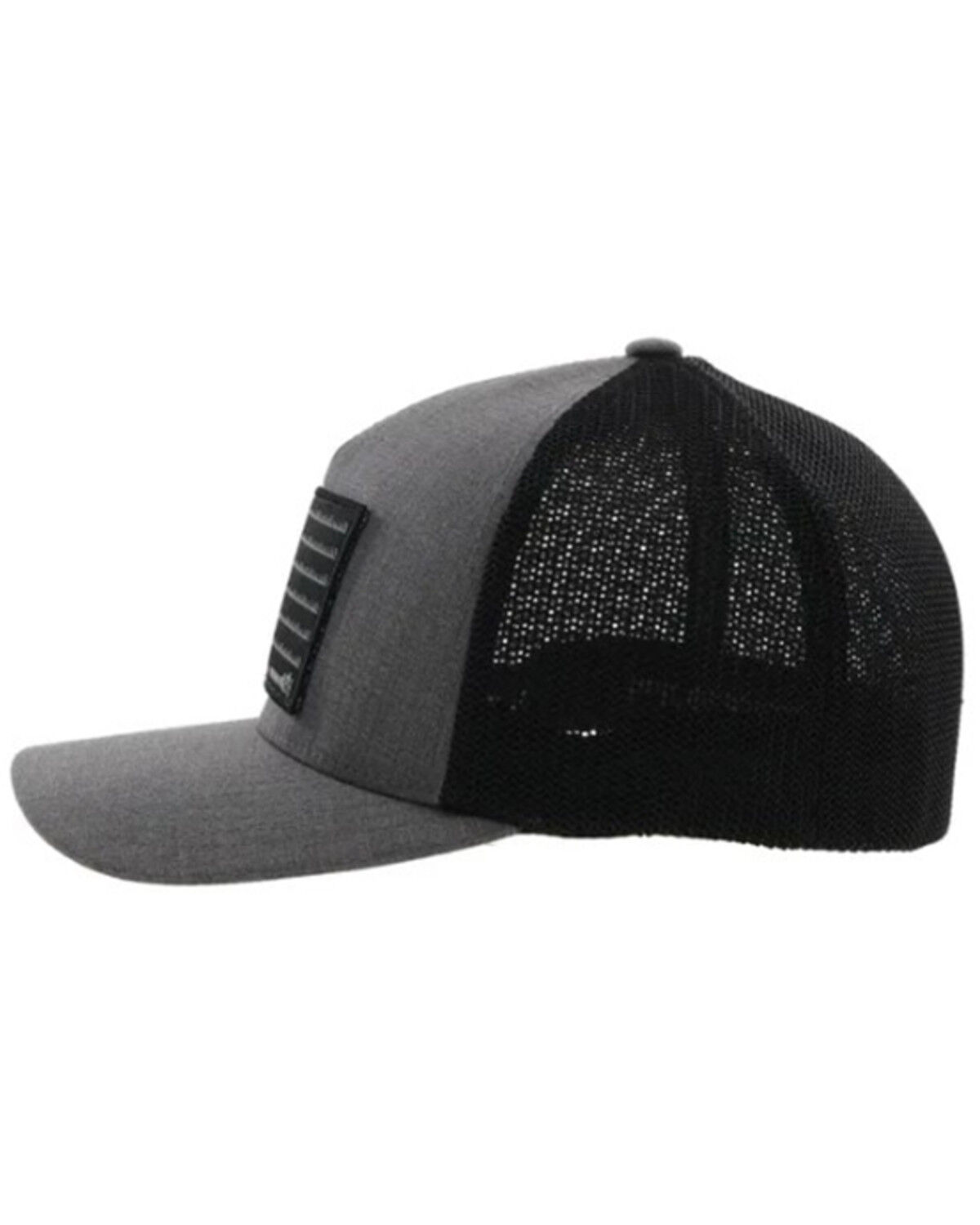 Image #3 - Hooey Men's Liberty Roper Mesh Back Flexfit Trucker Cap, Grey, hi-res